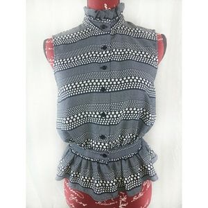 Alice Ritter Brooklyn sleeveless Peplum top sz XSm